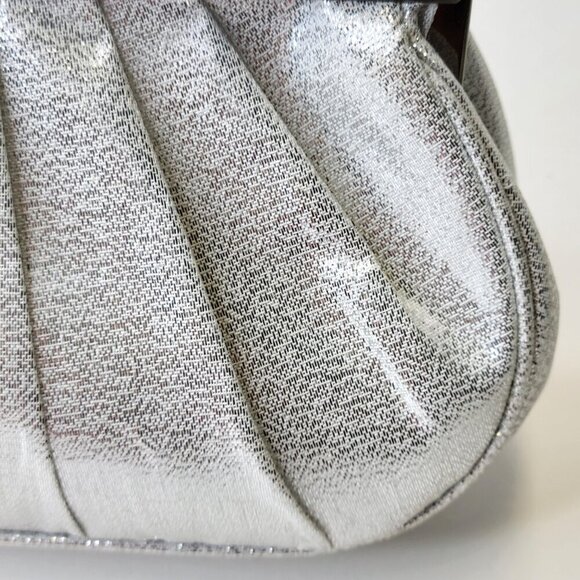 Metallic Silver Clutch Purse - Picture 5 of 15